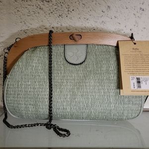 Mint green Nwt PATRICIA NASH purse Raffia Gracchi summer perfect bag